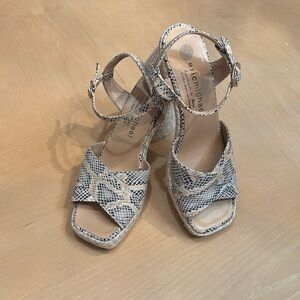 Eric Michael Handmade In Spain Snakeskin Sandals - Size 37 Euro
